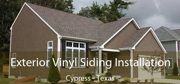 Exterior Vinyl Siding Installation Cypress - Texas