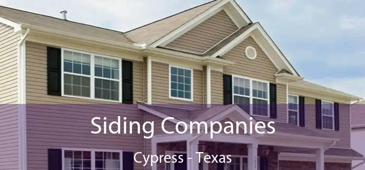 Siding Companies Cypress - Texas